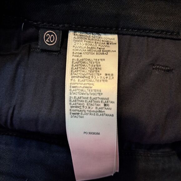 7 For All Mankind Gen 7 Black Bejeweled Jeans Sculpting Women's Plus Size 20 NWT - Picture 13 of 16